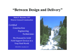 Between Design and Delivery”