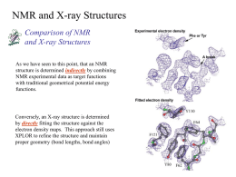 Comparison of NMR and X