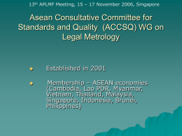 Asean Consultative Committee for Standards and Quality