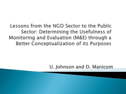 Lessons from the NGO Sector to the Public Sector