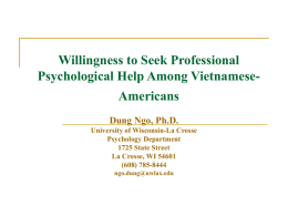 Willingness to Seek Professional Psychological Help Among
