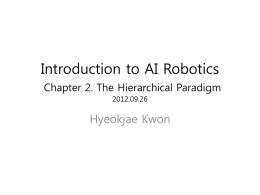 Introduction to AI Robotics (2. The Hierarchical Paradigm)