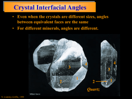 Crystal Interfacial Angles