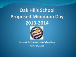 Proposed Minimum Day 2013-2014