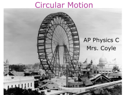 Uniform Circular Motion - Tenafly Public Schools