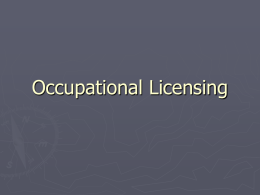 Dan Klein's PowerPoint on occupational licensing