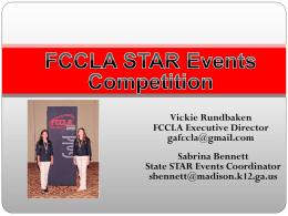 STAR Events Workshop - Georgia FCCLA Homepage