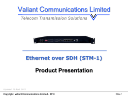Ethernet over SDH (STM-1)