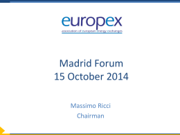 Madrid Forum 15 – 16 October 2014