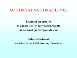 ACTIONS AT NATIONAL LEVEL