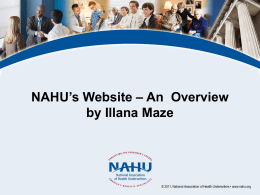 Presentation Title - NAHU - National Association of Health