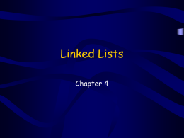 Linked Lists - Laboratory for Interactive Learning