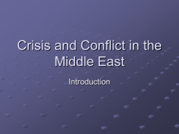 Crisis and Conflict in the Middle East
