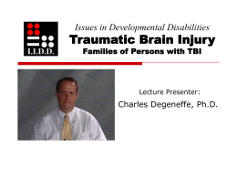 Families of Persons with Traumatic Brain Injury