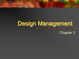 Design Management - Vanderbilt University