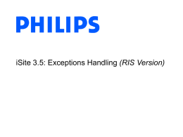 TRN-0035-14 iSite 3.5: Exceptions Handler (RIS)