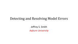 Detecting and Resolving Model Errors