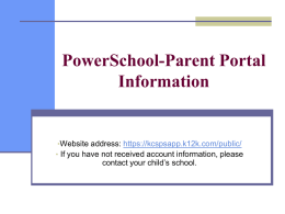 PowerSchool-Parent Portal Information for Robinson Middle