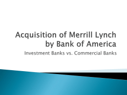 Bank of America and Merrill Lynch Merge