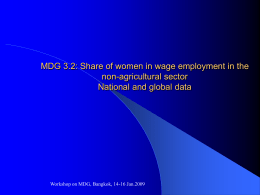 Regional and Global Estimates for MDG 11: (Observed