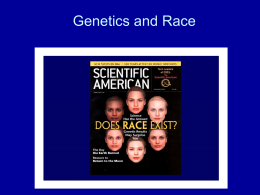 Genetics and Race - Council for Responsible Genetics