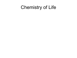 Chemistry of Life - Marion County Public Schools