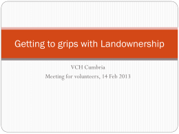 Getting to grip with Landownership