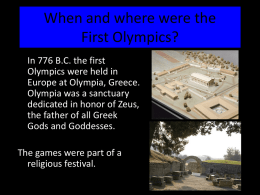 Ancient vs. Modern Olympics - School District of Haverford