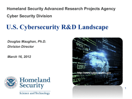 HSARPA Cyber Security R&D - Queen's University Belfast