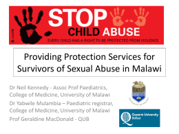 Providing Protection Services for Survivors of Sexual
