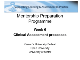 Mentorship Preparation - Ulster University Faculty of Life