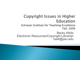 Copyright in the 21st Century PaLA ACRL Presentation
