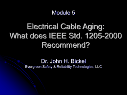 Electrical Cable Aging: What does IEEE Std. 1205