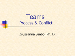 Teams Development and Conflict