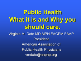 Principles of Public Health- The Mission, Core Functions