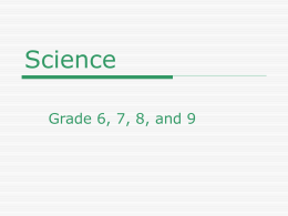Science 6-9 Pilot Meetings