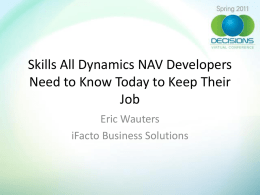 Skills All Dynamics NAV Developers Need to Know Today to
