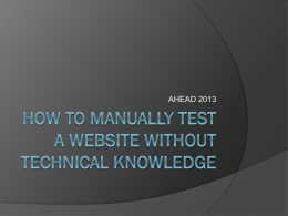 HOW TO MANUALLY TEST A WEBSITE WITHOUT TECHNICAL …