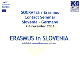 SOCRATES II - University of Maribor