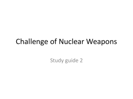 Challenge of Nuclear Weapons