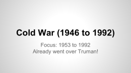Cold War (1946 to 1992)