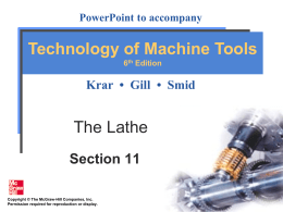 The Lathe - Dr. Jivraj Mehta Institute of Technology, Anand