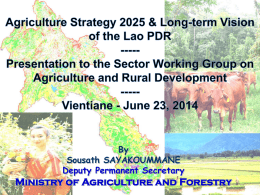 Overview of Agriculture and Forestry