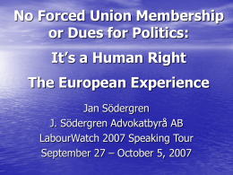 Forced Union Membership & Political Dues