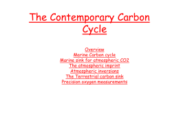 The Global Carbon Cycle Overview The atmospheric