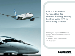 NFF – A Practical Perspective for Modern Rolling Stock