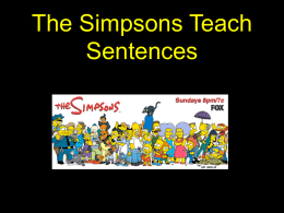 The Simpson’s Teach Complex Sentences
