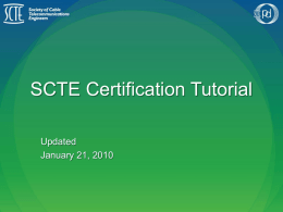 SCTE Certification Tutorial Great Lakes Chapter – Chapter