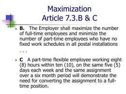 Maximization Article 7.3.B & C