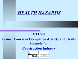 Construction health hazards